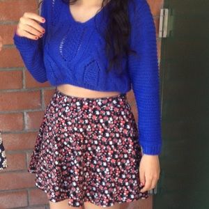 Forever 21 floral skater skirt